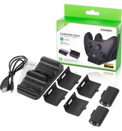 Third Party Oplaadstation Controller - Xbox One X/S & Series - Inclusief 2 Accu's - Zwart