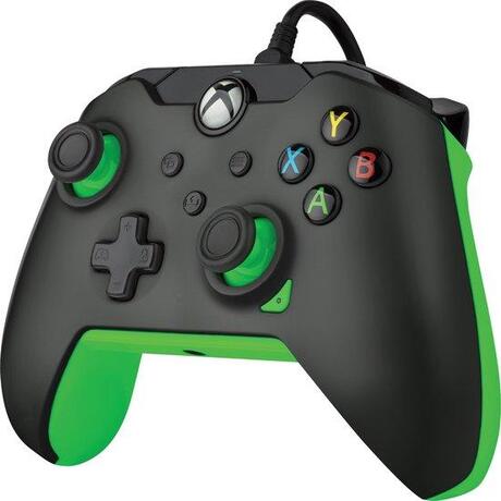 Xbox Series Controller Wired - Neon Black (Zwart/Groen) - PDP Gaming