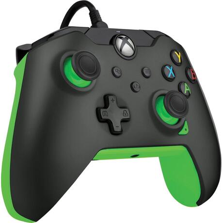 Xbox Series Controller Wired - Neon Black (Zwart/Groen) - PDP Gaming